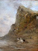 Eugene Fromentin Moroccan Horsemen at the Foot of the Chiffra Cliffs oil painting artist